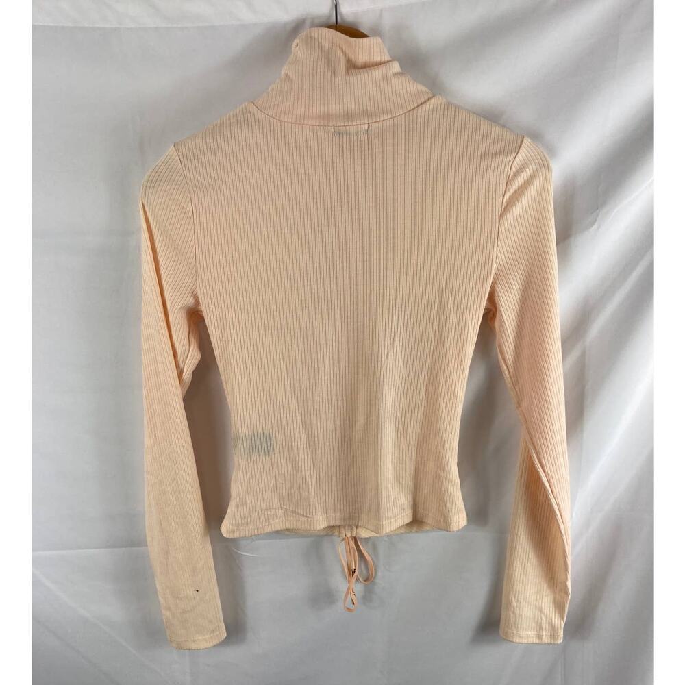 NWT AFRM Ruched Tie long sleeve ribbed top S - Picture 4 of 4